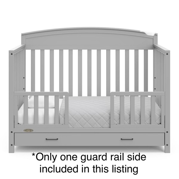 BUNDLE OF 2 -NEW Graco & Storkcraft Toddler Crib Conversion Bed Rail Pebble Grey - Picture 3 of 5